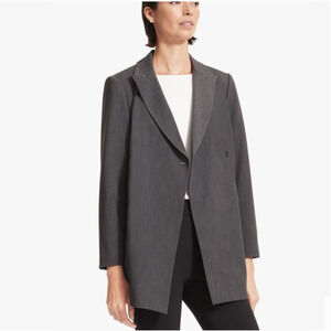 NWT MM Lafleur The Tamar Blazer 6 Jacket Gray Stretch Twill Academia Office M.M.